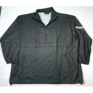 Gold's Gym Sauna Jacket Unisex XL Black 1/4 Zip Pockets Adjustable Cord Pull